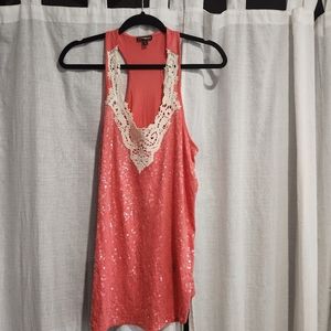Express casual coral tank